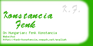 konstancia fenk business card